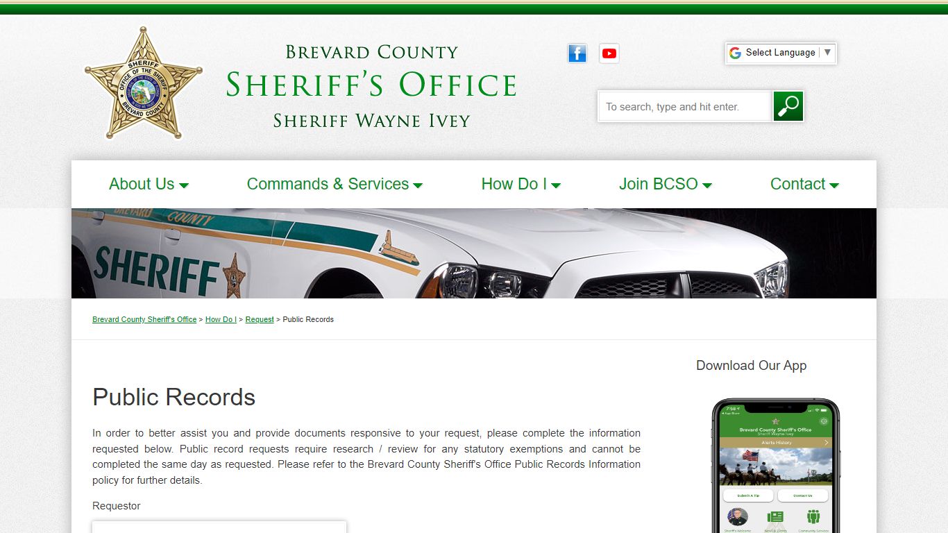Public Records : Brevard County Sheriff's Office - BrevardSheriff